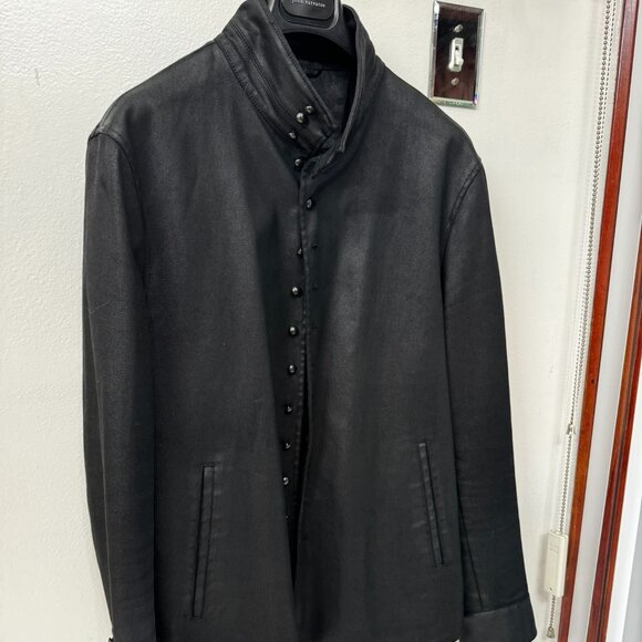 JOHN VARVATOS BLACK Heavy Cotton Shirt Jacket SZ. 50